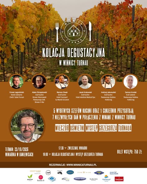 Kolacja degustacyjna i koncert Grzegorza Turnaua w Winnicy Turnau