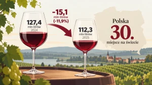 Polska: spadek konsumpcji wina o 11,9% rok do roku